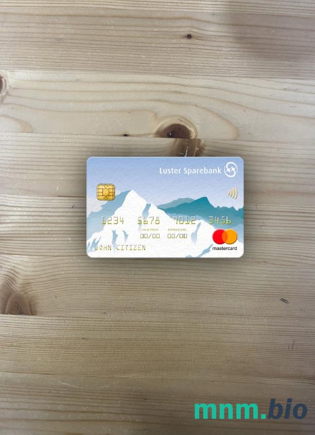 Norway Luster Sparebank wygląd zdjęcia mastercard skan PSD + zdjęcie